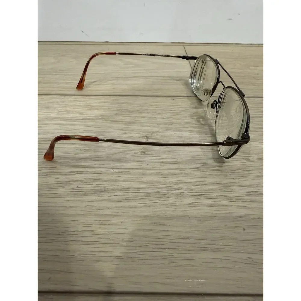 Marchon Autoflex 39 Eyeglasses Mens Antique Brown Flexon Aviator 57-18-145